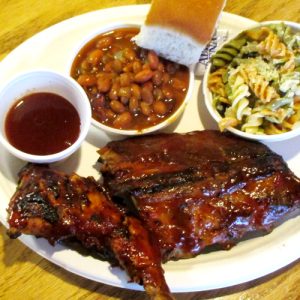 Chicken, Ribs, And Your Choice of 2 Sides